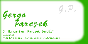 gergo parczek business card